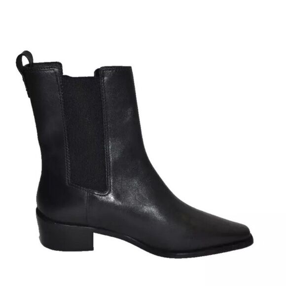 Tory Burch Chelsea Classic Ankle Boots/Dust Bag Black Nappa Leather 8.5 NWT - Picture 6 of 8